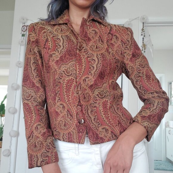 paisley whimsygoth boho blazer - Picture 3 of 4